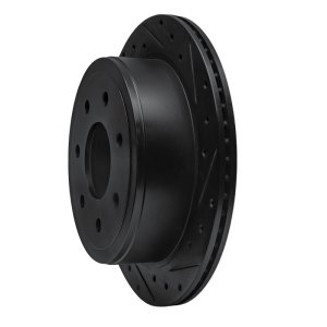 Ford F-150 Brake Rotor (1) - Rear Right - R1 Concepts - Drilled & Slotted - Black - `04-`11